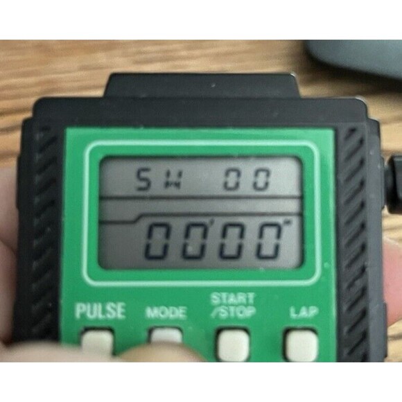 Vintage Sport Jogger Mate Pulse Monitor Watch Japan 2”  Square Design Working - Picture 5 of 7